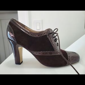 Patent Suede Shoes Ann Klein Brown‎ Size 6.5